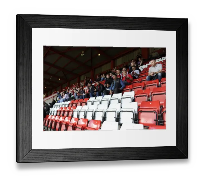 Framed Print : Bristol City Fans Kick Off League One Season at Bramal Lane Framed Print : Bristol City Fans Kick Off League One Season at Bramal Lane