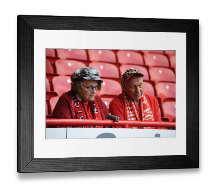 Framed Print : Bristol City Fans Watch Intently as Sheffield United vs. Bristol City Kicks Off: Sky Bet League One Opening Game, Bramal Lane