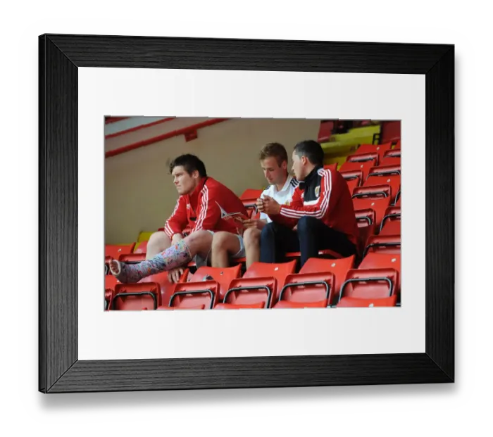 Framed Print : Bristol City Fans Kick Off Sky Bet League One Season at Bramal Lane Framed Print : Bristol City Fans Kick Off Sky Bet League One Season at Bramal Lane