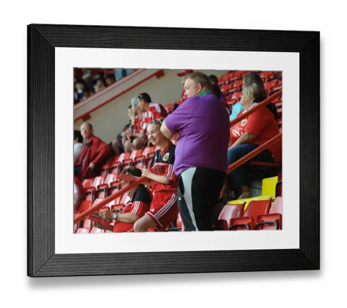Framed Print : Bristol City Fan Smiles at Bramal Lane Amid Sheffield United Rivalry, Sky Bet League One Opening Game (09.08.2014) Framed Print : Bristol City Fan Smiles at Bramal Lane Amid Sheffield United Rivalry, Sky Bet League One Opening Game (09.08.2014)