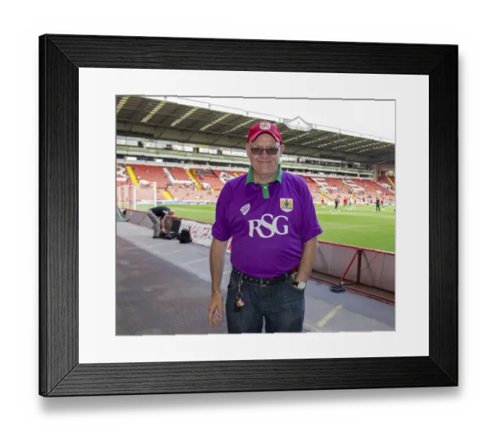 Framed Print : Bristol City Fan's Excitement: First Match of League One Season at Bramal Lane (Sheffield United vs. Bristol City) Framed Print : Bristol City Fan's Excitement: First Match of League One Season at Bramal Lane (Sheffield United vs. Bristol City)