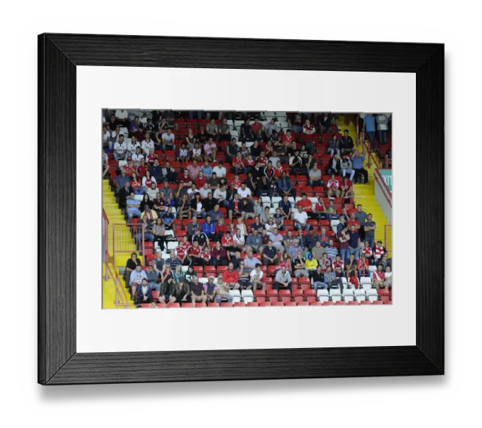 Framed Print : Bristol City Fans Kick Off League One Season at Bramal Lane