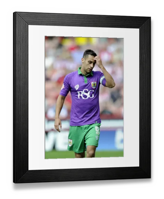 Framed Print : Sam Baldock in Action: Bristol City's Opening Game of the Season vs. Sheffield United (09 / 08 / 2014)
