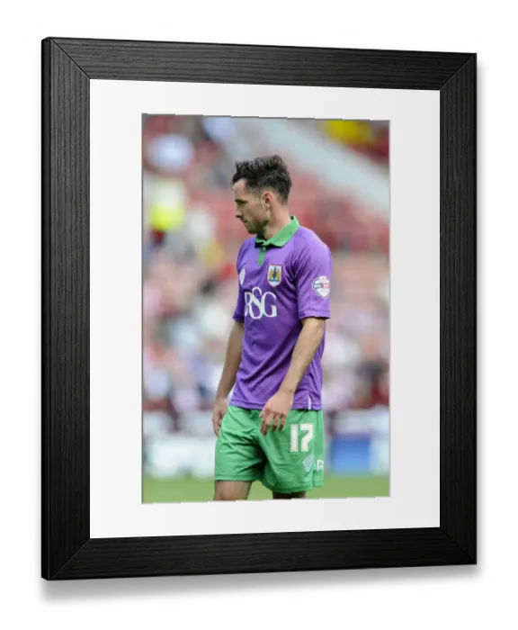 Framed Print : Greg Cunningham in Action: Bristol City vs. Sheffield United, Sky Bet League One Opening Game, Bramal Lane