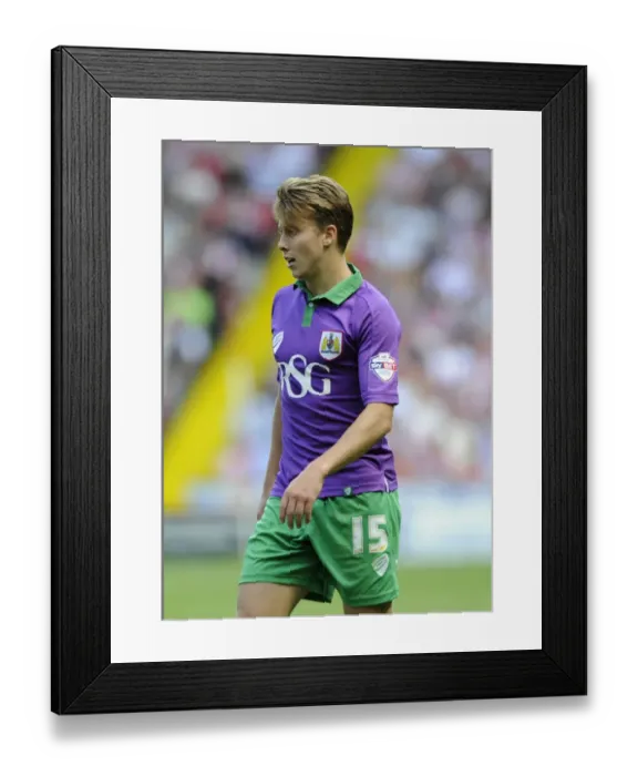 Framed Print : Sky Bet League One Kickoff: Luke Freeman in Action for Bristol City vs. Sheffield United (August 9, 2014)