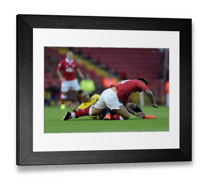 Framed Print : Clash of the Titans: Marlon Pack vs. Carlton Morris in Bristol City's Win Against Oxford United Framed Print : Clash of the Titans: Marlon Pack vs. Carlton Morris in Bristol City's Win Against Oxford United