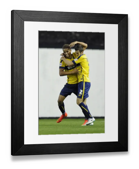 Framed Print : Carlton Morris and Jonathan Meades Celebrate Oxford United's Goal vs. Bristol City, 2014 Framed Print : Carlton Morris and Jonathan Meades Celebrate Oxford United's Goal vs. Bristol City, 2014