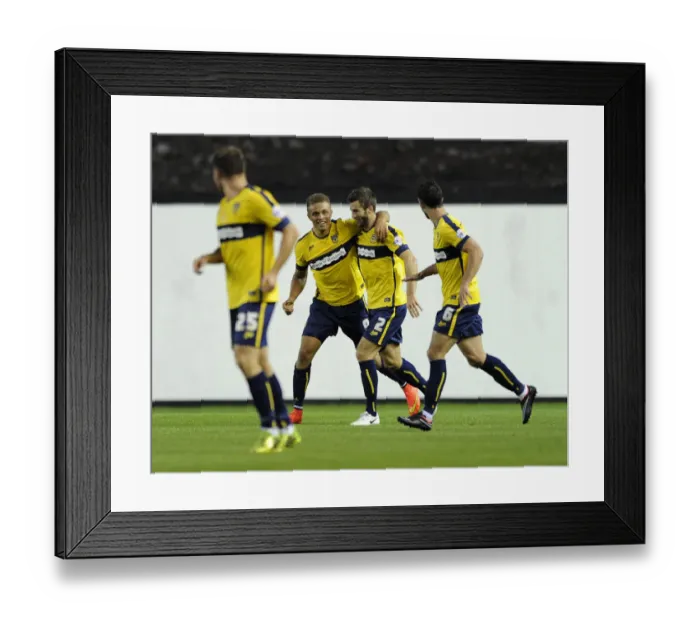 Framed Print : Carlton Morris Celebrates Goal: Bristol City vs Oxford United, 2014 Framed Print : Carlton Morris Celebrates Goal: Bristol City vs Oxford United, 2014
