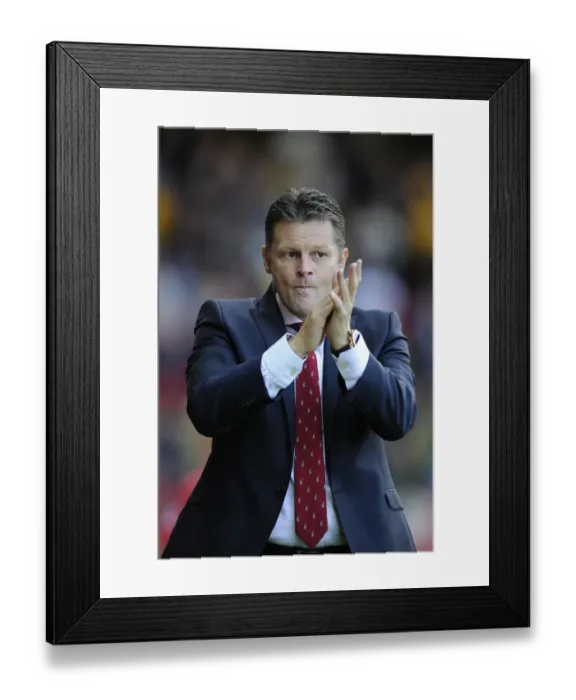 Framed Print : Steve Cotterill Leads Bristol City in Capital One Cup Clash Against Oxford United