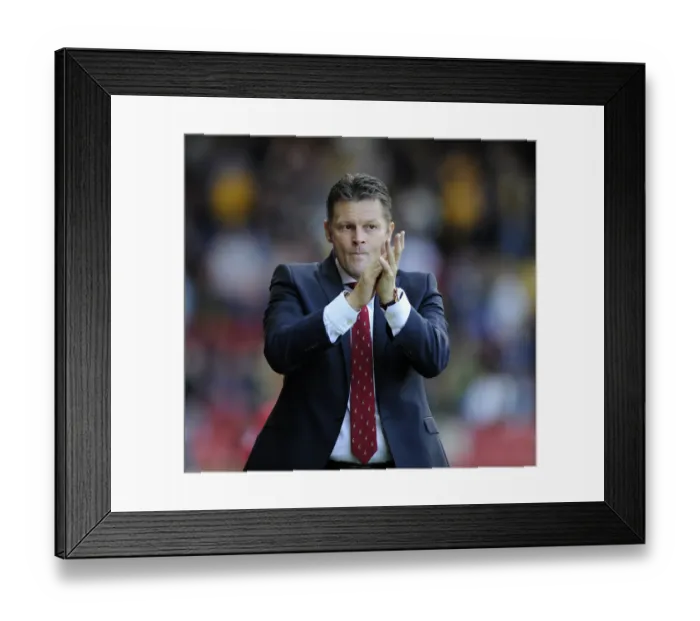 Framed Print : Steve Cotterill Leads Bristol City in Capital One Cup Match Against Oxford United
