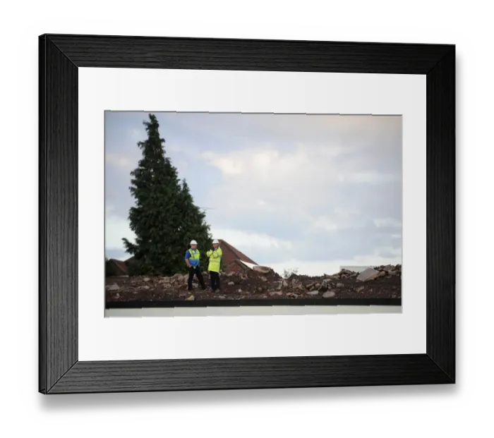 Framed Print : Demolition of Wedlock Stand at Ashton Gate: Builders Prepare for Bristol City's New Football Season Framed Print : Demolition of Wedlock Stand at Ashton Gate: Builders Prepare for Bristol City's New Football Season