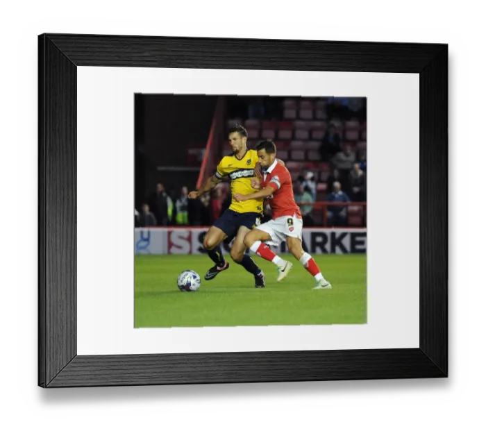 Framed Print : Intense Rivalry: A Battle for the Ball - Sam Baldock vs Jake Wright Framed Print : Intense Rivalry: A Battle for the Ball - Sam Baldock vs Jake Wright