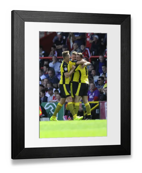 Framed Print : Moncur's Thrilling Goal: Bristol City's Jubilant Celebration vs Colchester United, Sky Bet League One, 2014 Framed Print : Moncur's Thrilling Goal: Bristol City's Jubilant Celebration vs Colchester United, Sky Bet League One, 2014