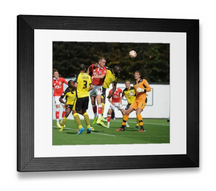 Framed Print : Bristol City's Aaron Wilbraham Scores Second Goal Against Colchester United, Sky Bet League One, Ashton Gate Framed Print : Bristol City's Aaron Wilbraham Scores Second Goal Against Colchester United, Sky Bet League One, Ashton Gate