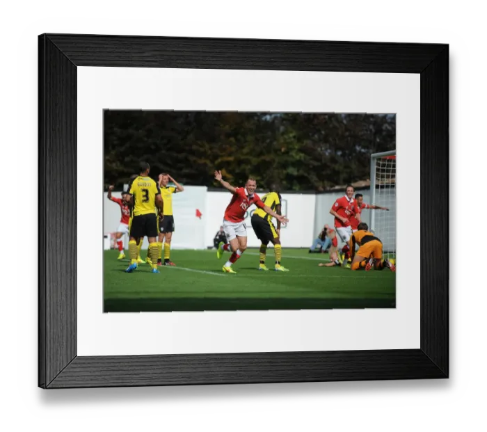 Framed Print : Aaron Wilbraham's Thrilling Goal: Sealing Victory for Bristol City Against Colchester United, Sky Bet League One, 2014 Framed Print : Aaron Wilbraham's Thrilling Goal: Sealing Victory for Bristol City Against Colchester United, Sky Bet League One, 2014