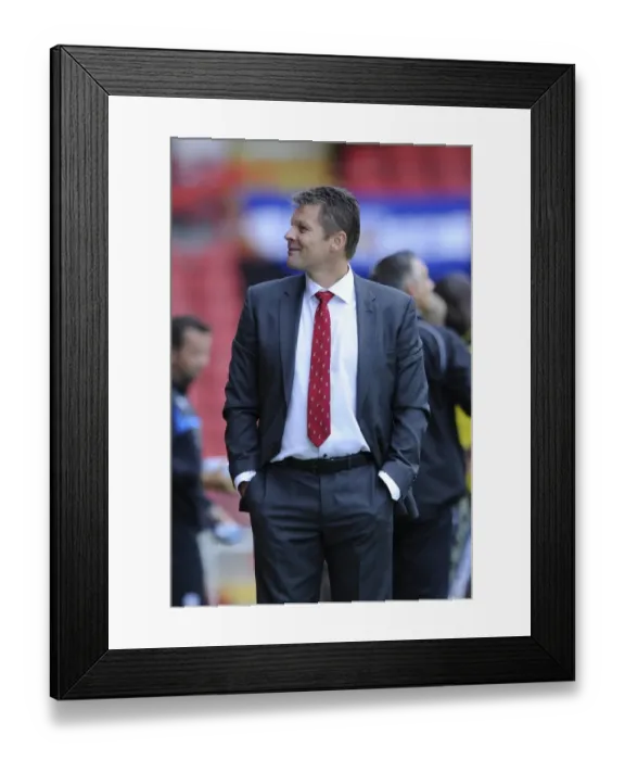 Framed Print : Steve Cotterill Grins as Bristol City Takes on Colchester United Framed Print : Steve Cotterill Grins as Bristol City Takes on Colchester United