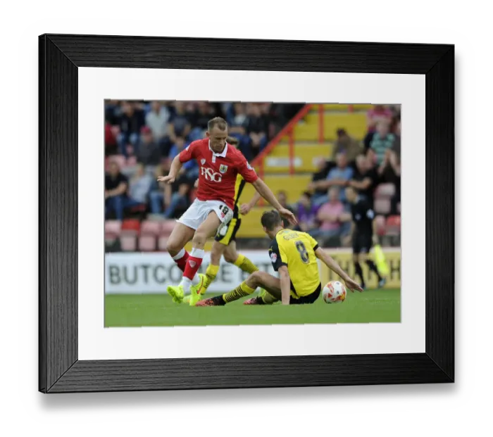 Framed Print : Intense Moment: Wilbraham Chases Down Gilbey in Bristol City vs Colchester United Framed Print : Intense Moment: Wilbraham Chases Down Gilbey in Bristol City vs Colchester United