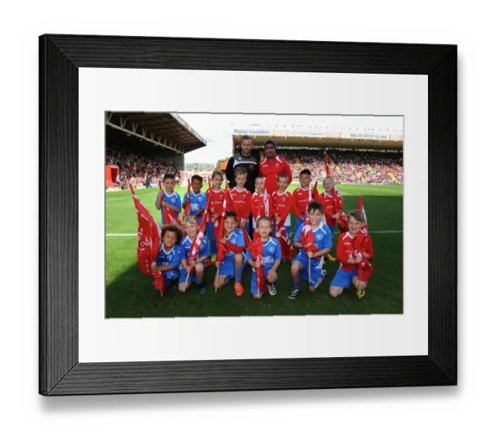 Framed Print : Bristol City Football Club: Milton Nomads Flagbearers at Ashton Gate