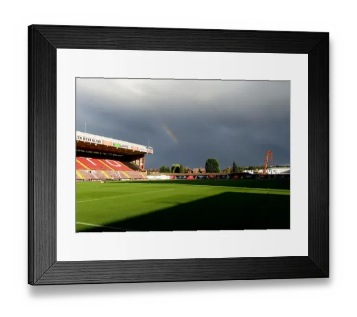 Framed Print : A Rainbow Emerges over Ashton Gate: Bristol City vs Leyton Orient, 2014 Framed Print : A Rainbow Emerges over Ashton Gate: Bristol City vs Leyton Orient, 2014