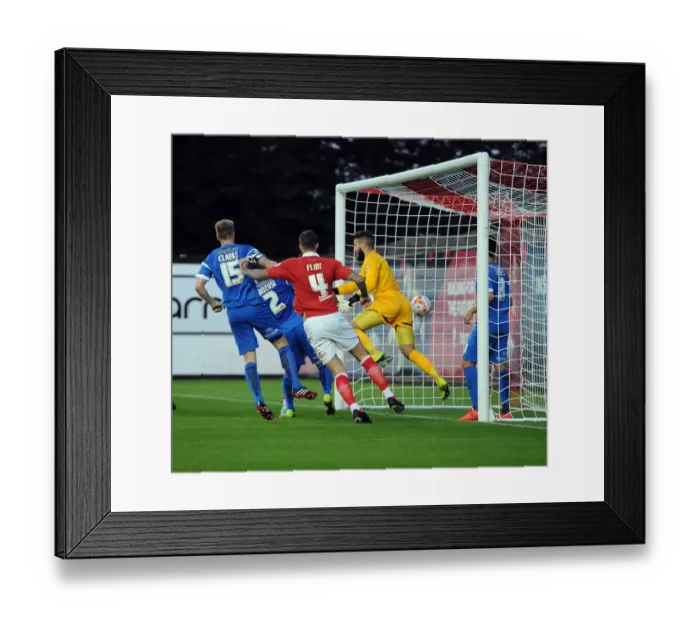 Framed Print : Disallowed Goal: Bristol City vs Leyton Orient, 2014
