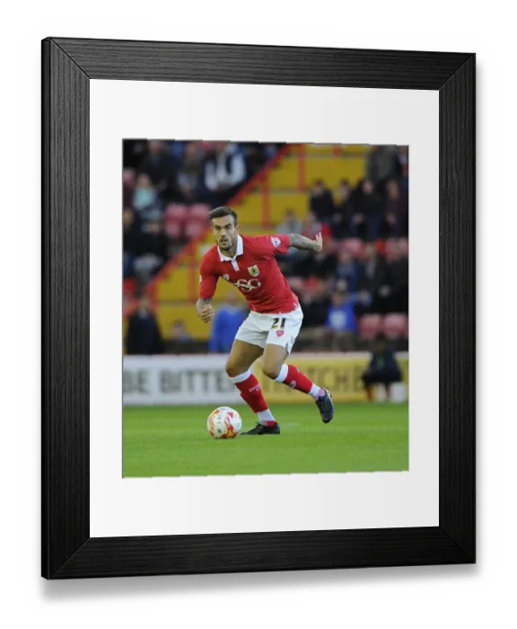 Framed Print : Marlon Pack of Bristol City in Action Against Leyton Orient, Sky Bet League One, 2014 Framed Print : Marlon Pack of Bristol City in Action Against Leyton Orient, Sky Bet League One, 2014