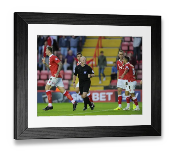 Framed Print : Referee Disallows Sam Baldock's Goal: Foul on Leyton Orient's Legzdins (Bristol City vs Leyton Orient, 19.08.2014) Framed Print : Referee Disallows Sam Baldock's Goal: Foul on Leyton Orient's Legzdins (Bristol City vs Leyton Orient, 19.08.2014)