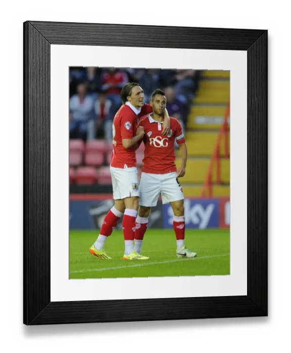 Framed Print : Bristol City Rivals: Luke Ayling and Sam Baldock in Action Against Leyton Orient at Ashton Gate, 2014 Framed Print : Bristol City Rivals: Luke Ayling and Sam Baldock in Action Against Leyton Orient at Ashton Gate, 2014