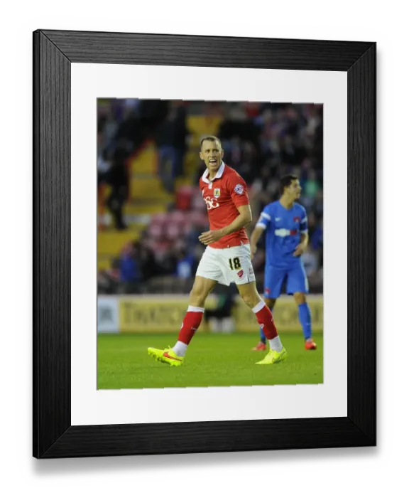 Framed Print : Aaron Wilbraham in Action: Bristol City vs Leyton Orient, Sky Bet League One, 2014 Framed Print : Aaron Wilbraham in Action: Bristol City vs Leyton Orient, Sky Bet League One, 2014