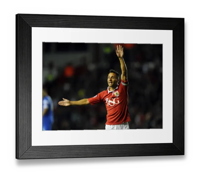 Framed Print : Thrilling Goal by Sam Baldock: A Stunner for Bristol City against Leyton Orient, 2014