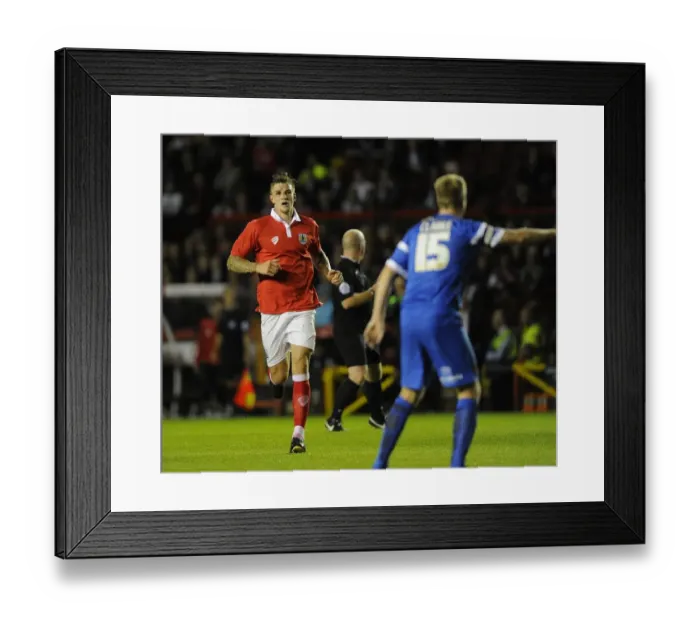 Framed Print : Bloodied Aden Flint: Bristol City Footballer Changes Shirt After Injury During Match vs Leyton Orient (19-08-2014) Framed Print : Bloodied Aden Flint: Bristol City Footballer Changes Shirt After Injury During Match vs Leyton Orient (19-08-2014)