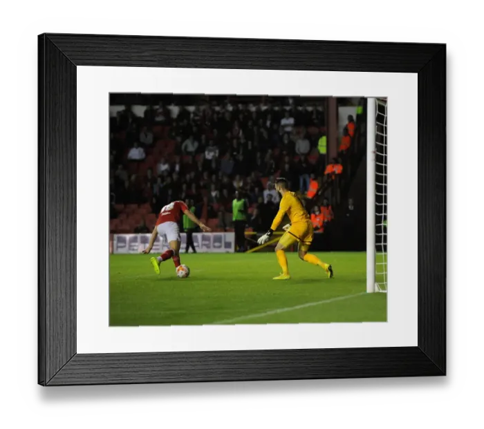 Framed Print : Bristol City vs Leyton Orient: Wilbraham Misses Opportunity as Legzdins Passes