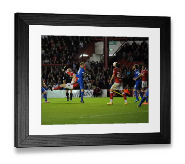 Framed Print : Aden Flint's Close-Call Overhead Kick: Bristol City vs Leyton Orient, 2014 Framed Print : Aden Flint's Close-Call Overhead Kick: Bristol City vs Leyton Orient, 2014