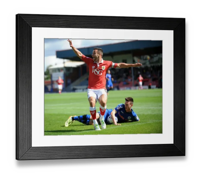 Framed Print : Rochdale vs. Bristol City: Sky Bet League One Clash at Spotland Stadium (August 23, 2014)