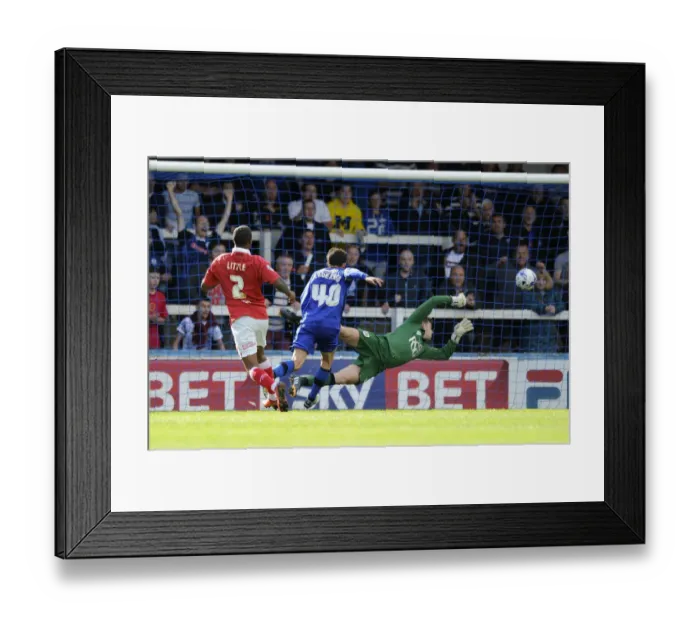 Framed Print : Last-Minute Thriller: Frank Fielding's Dramatic Save Saves Bristol City a Point Framed Print : Last-Minute Thriller: Frank Fielding's Dramatic Save Saves Bristol City a Point