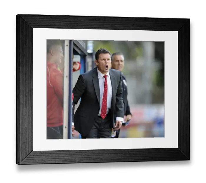 Framed Print : Steve Cotterill Guides Bristol City at Rochdale's Spotland Stadium (August 2014) Framed Print : Steve Cotterill Guides Bristol City at Rochdale's Spotland Stadium (August 2014)