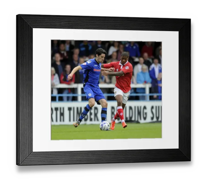Framed Print : Mark Little Challenges for the Ball: Rochdale vs. Bristol City Football Rivalry, Sky Bet League One