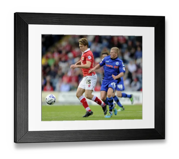 Framed Print : Bristol City's Luke Freeman vs Rochdale's Jamie Allen: Intense Moment in Rochdale v Bristol City Football Match, Sky Bet League One Framed Print : Bristol City's Luke Freeman vs Rochdale's Jamie Allen: Intense Moment in Rochdale v Bristol City Football Match, Sky Bet League One