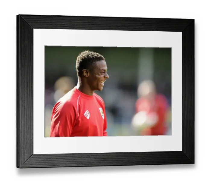 Framed Print : Kieran Agard Scores for Bristol City at Rochdale's Spotland Stadium, Sky Bet League One, 2014