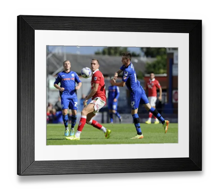 Framed Print : Bristol City vs Rochdale: Wilbraham and Tanser Battle for Ball in Sky Bet League One Clash Framed Print : Bristol City vs Rochdale: Wilbraham and Tanser Battle for Ball in Sky Bet League One Clash