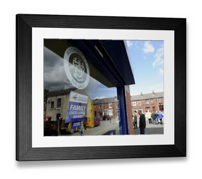 Framed Print : Football Rivalry: Rochdale vs. Bristol City at Spotland Stadium (August 2014) Framed Print : Football Rivalry: Rochdale vs. Bristol City at Spotland Stadium (August 2014)