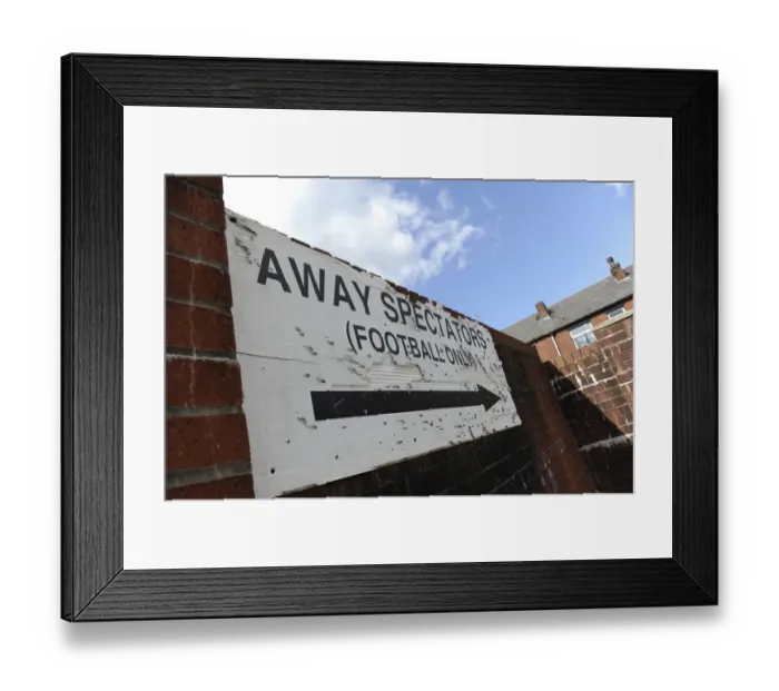 Framed Print : Bristol City Away Supporters at Rochdale's Spotland Stadium, 2014 Framed Print : Bristol City Away Supporters at Rochdale's Spotland Stadium, 2014