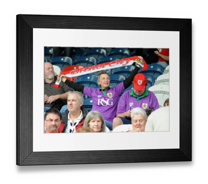 Framed Print : Unwavering Support: Bristol City Fans at Rochdale AFC during Sky Bet League One Match (2014)