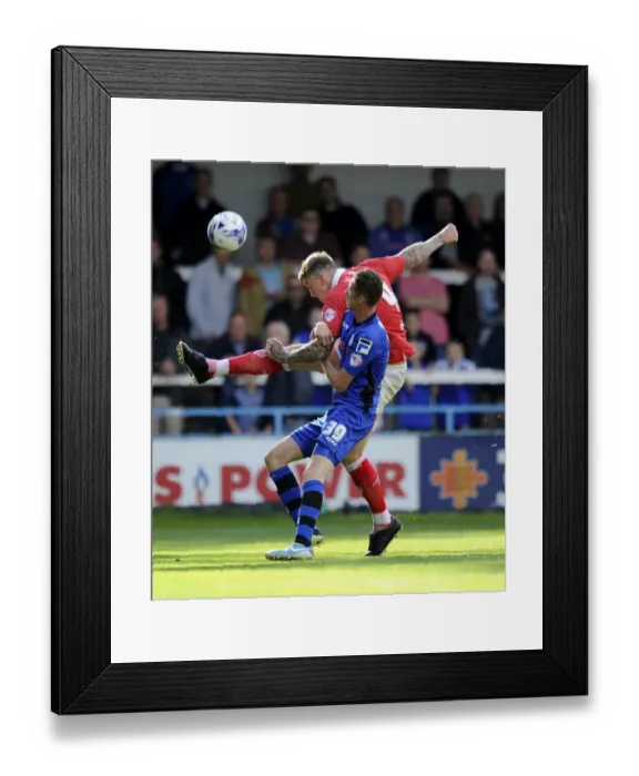 Framed Print : Aden Flint Clears Ball under Pressure: Rochdale vs. Bristol City, Sky Bet League One