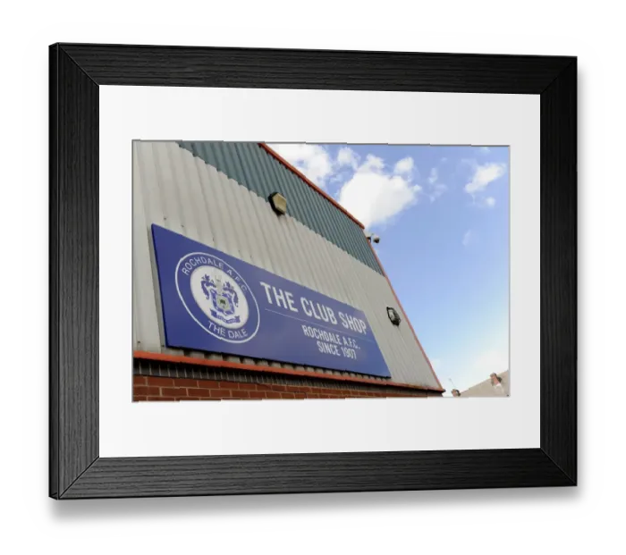 Framed Print : Bristol City vs. Rochdale Rivalry: A Football Showdown at Spotland Stadium (August 2014)