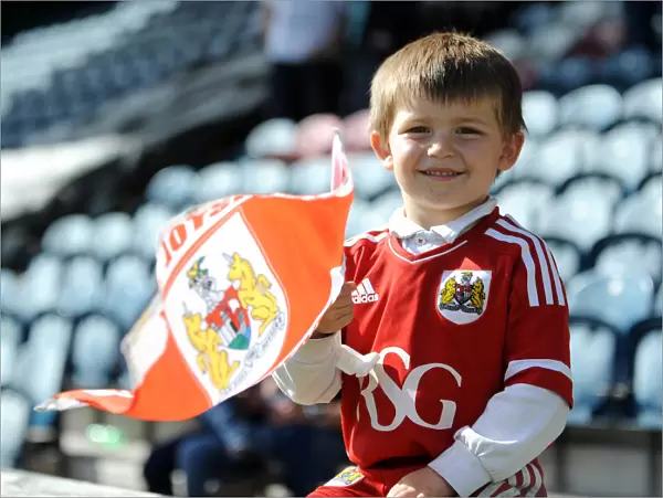 Young Bristol City Fan's Excitement at Rochdale AFC Match, Sky Bet League One