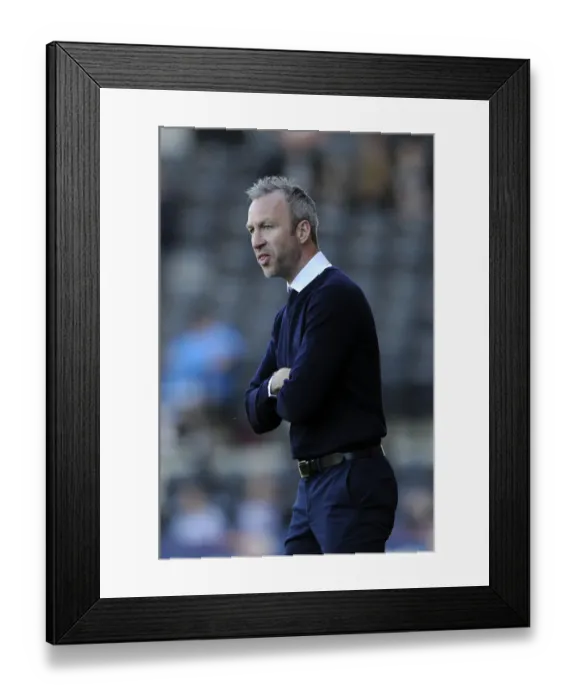 Framed Print : Shaun Derry Leads Notts County Against Bristol City, 31st August 2014 Framed Print : Shaun Derry Leads Notts County Against Bristol City, 31st August 2014