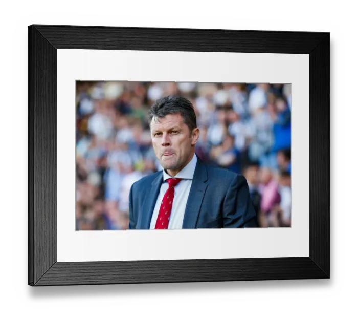 Framed Print : Manager Steve Cotterill Watches Notts County vs. Bristol City Match Framed Print : Manager Steve Cotterill Watches Notts County vs. Bristol City Match