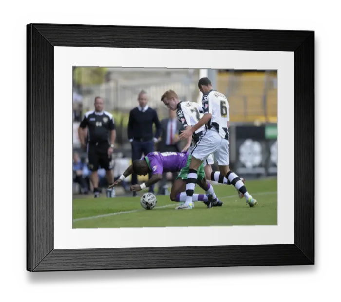 Framed Print : Bristol City's Kieran Agard Fouled by Notts County's Cieron Keane during Sky Bet League One Match
