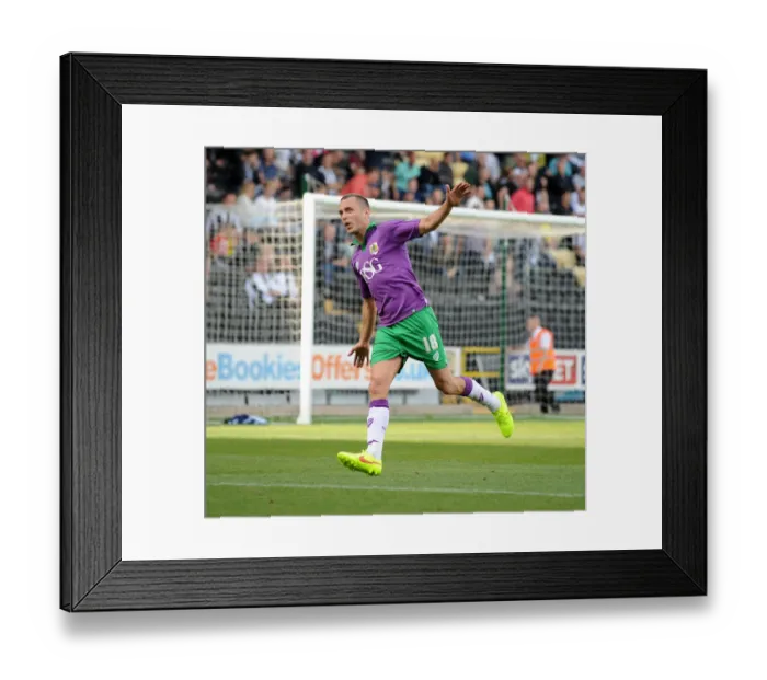 Framed Print : Aaron Wilbraham's Euphoric Goal Celebration: Notts County vs. Bristol City, Sky Bet League One (August 31, 2014) Framed Print : Aaron Wilbraham's Euphoric Goal Celebration: Notts County vs. Bristol City, Sky Bet League One (August 31, 2014)