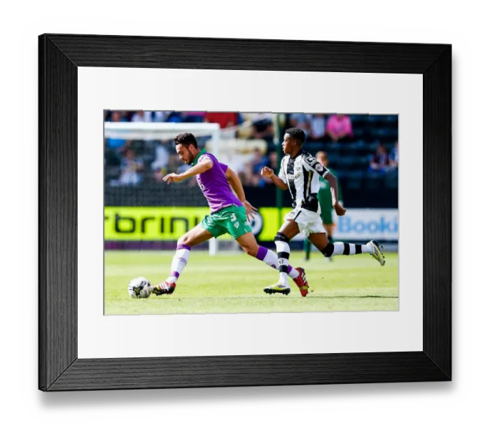 Framed Print : Derrick Williams vs Reece Brown: Intense Moment in Notts County vs Bristol City Football Match, 2014 Framed Print : Derrick Williams vs Reece Brown: Intense Moment in Notts County vs Bristol City Football Match, 2014